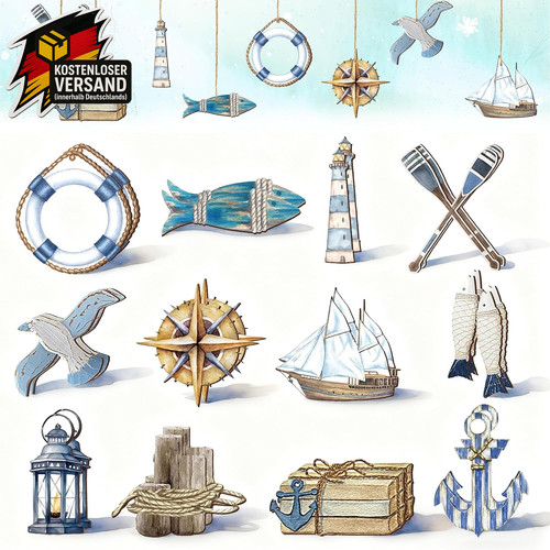 Maritime deko set teile - deko-set, 24