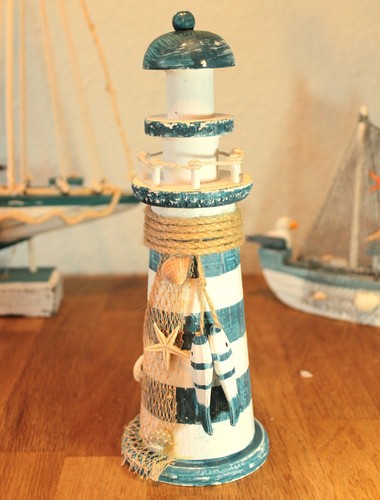 Leuchtturm blau weiß - leuchtturm, blau-weiß