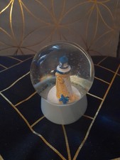 Schneekugel mit Leuchtturm +