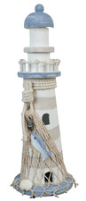 Deko Holz Leuchtturm 30cm mit