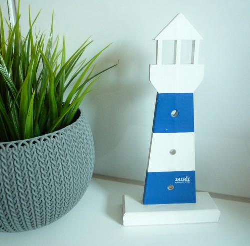 Leuchtturm blau weiß cm - weiß, 20
