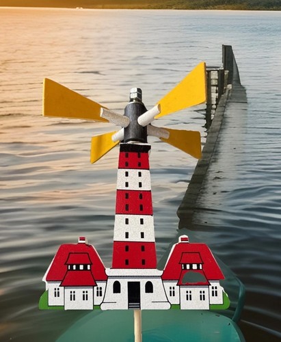 Windspiel leuchtturm windrad - windspiel,