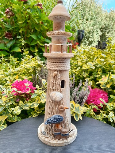 5cm leuchtturm holz möwe - leuchtturm,