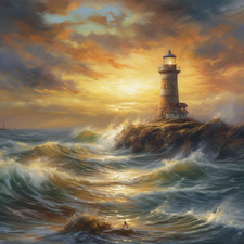 Deko Bild Leuchtturm